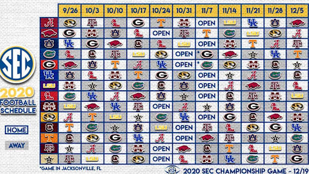 SEC 2020 Schedule
